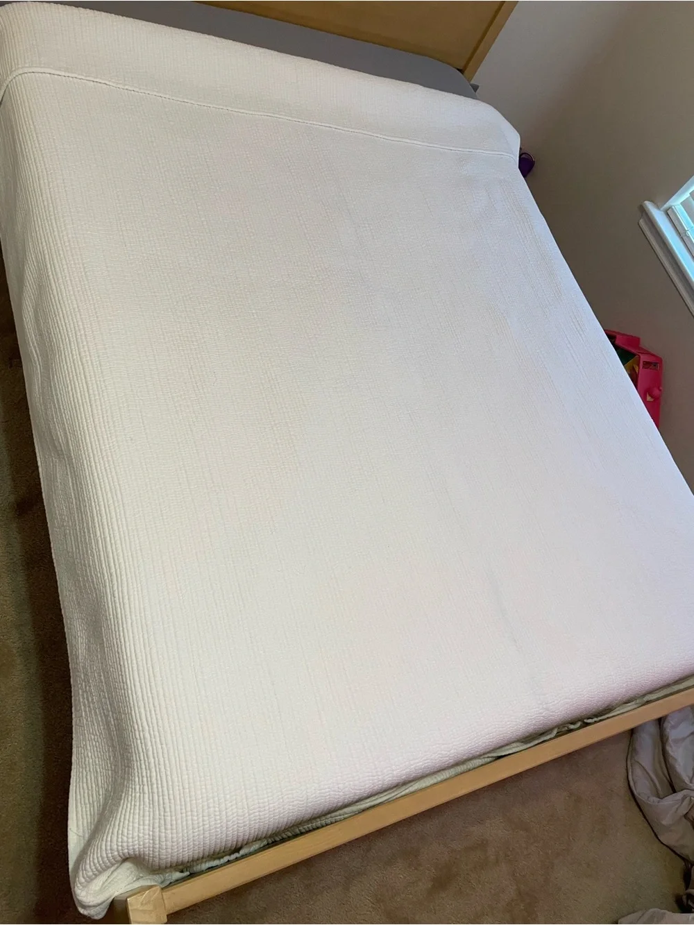Ballard White Textured bedspread full size Coverlet - Classic Cottage